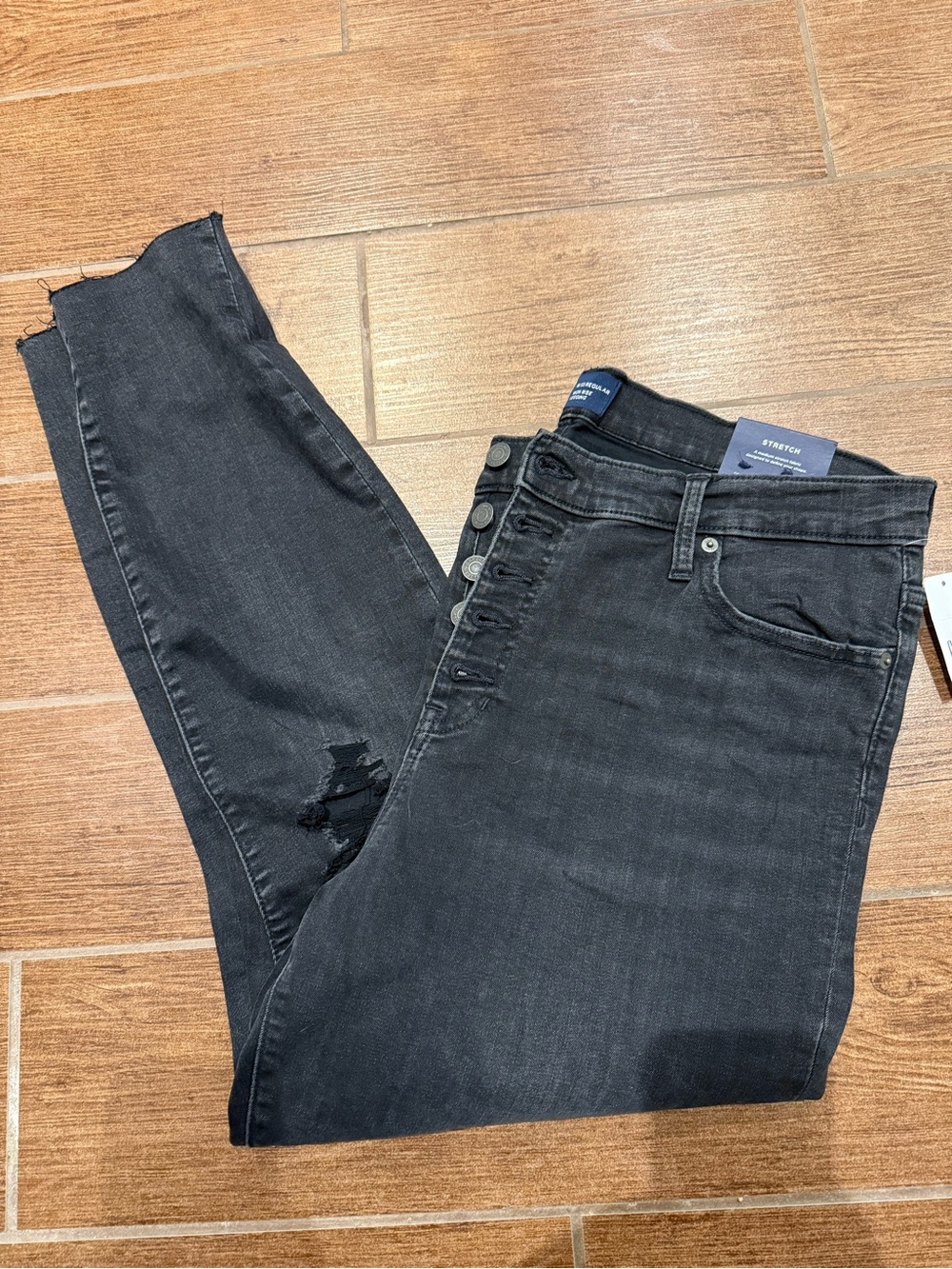 GAP Women's Black Button-Fly High-Rise Skinny Jeggings